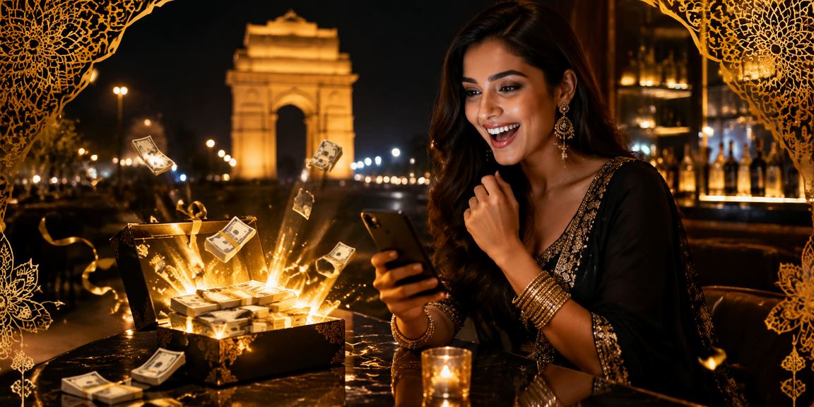 Player enjoying Aviator online gaming near India Gate in Delhi